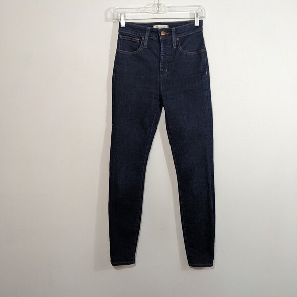 Madewell Curvy High Rise Skinny Lucille Wash Blue Jeans 25 x 28.5 H6385